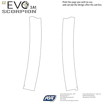 ASG Cz Scorpion スコーピオン EVO3 クリアマガジン3本 Amazon | ASG CZ Scorpion EVO 3 SCORPION用 75連 スモーク